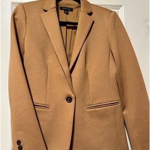 Ann Taylor one-button blazer in double knit in camel